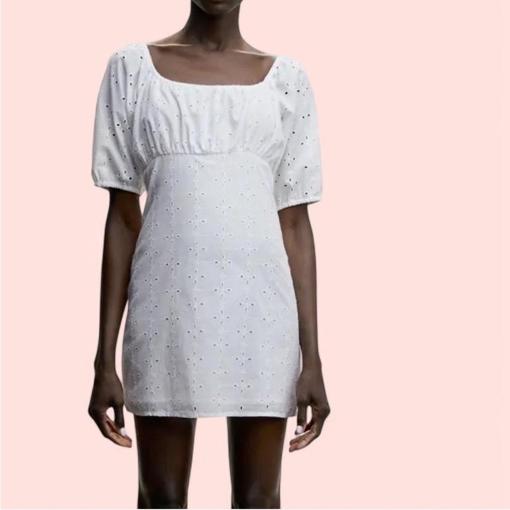 Mango White Mini Dress